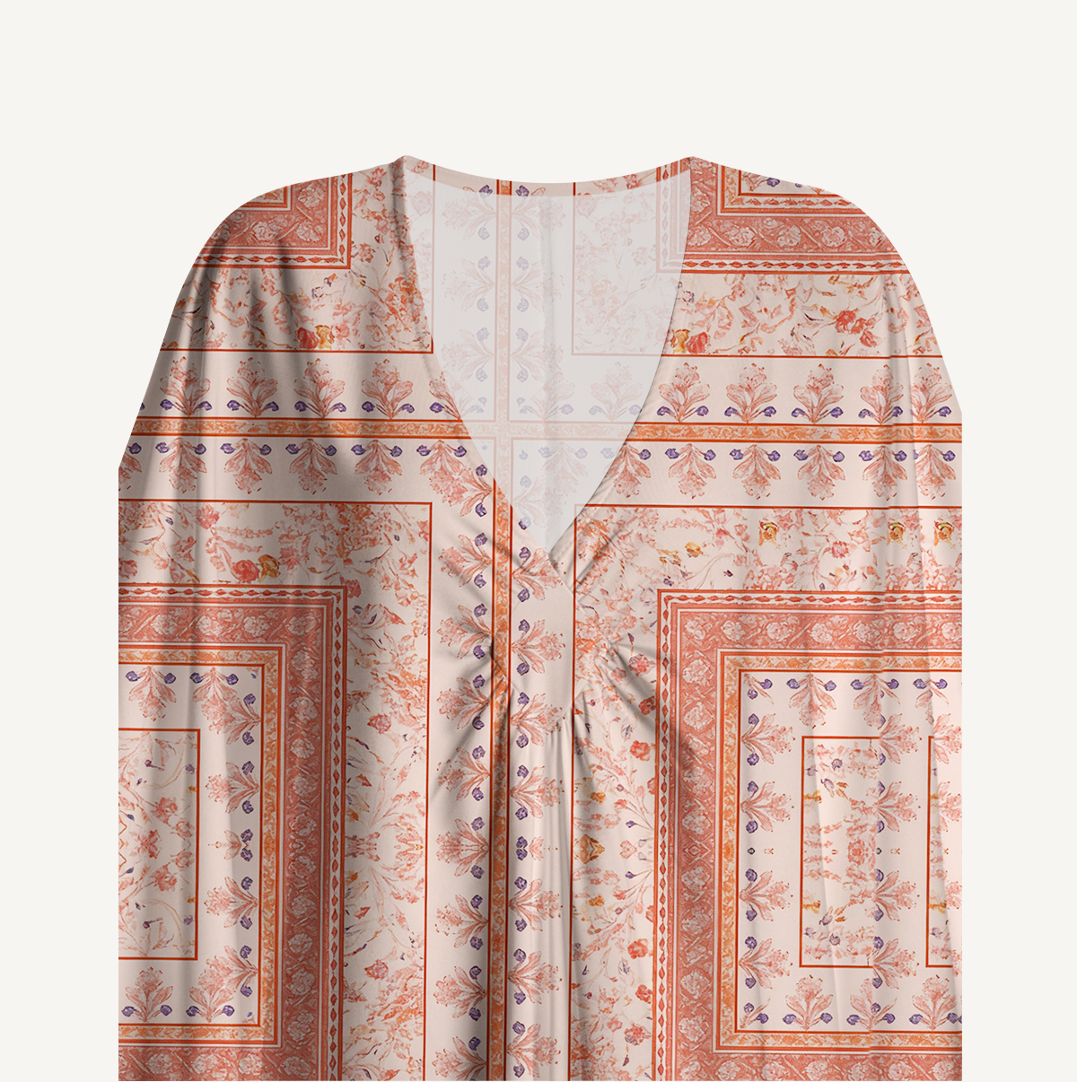 V‑Neck Dahlia Kimono Sleeve Kaftan Dress