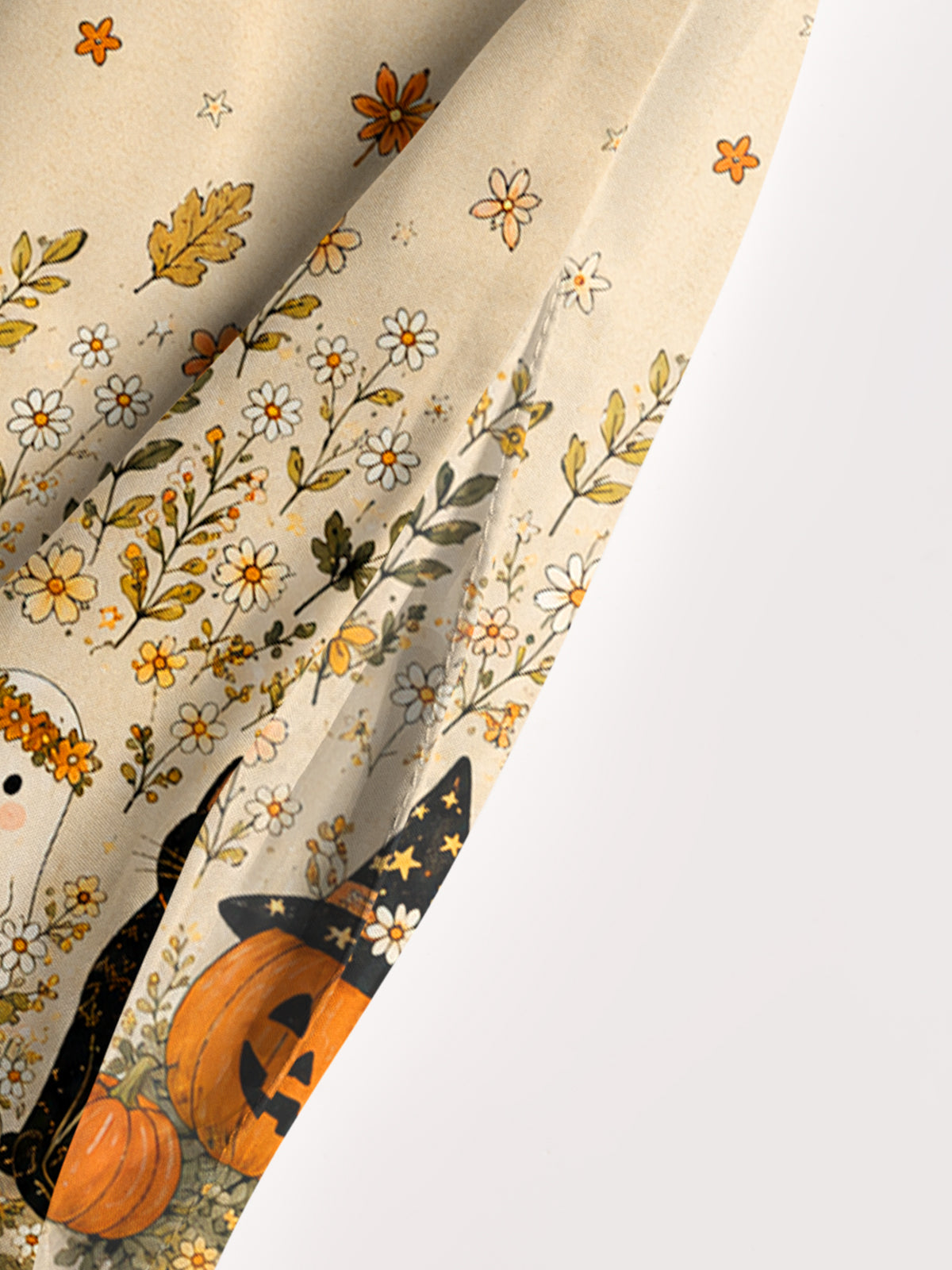 Harvest Ghost Garden Print Wide Straps Maxi Dress With Pockets