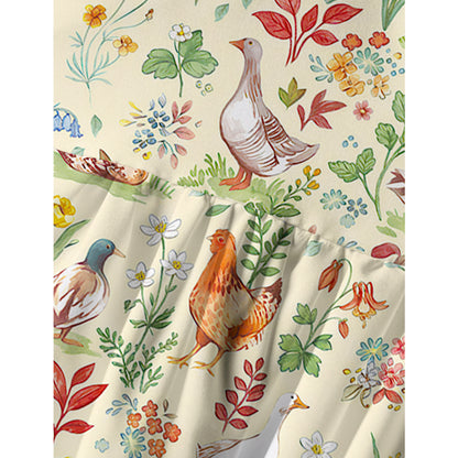 Countryside Garden Critter Print Spaghetti Strap Mini Dress