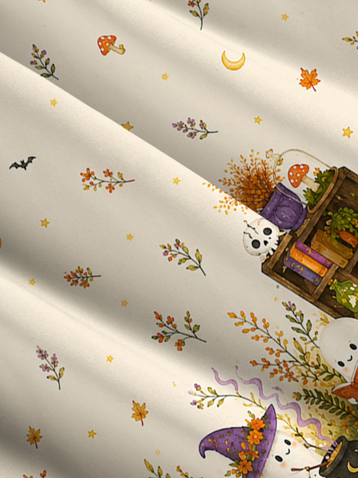 Ghostly Harvest Garden Print Wide Straps Maxi Dress With Pockets