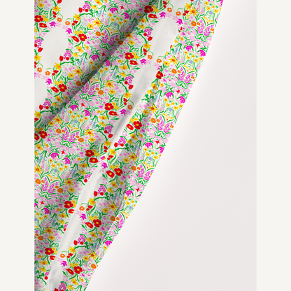 Square Neck Elegant Garden Print Wide Straps Maxi Dress With Pockets