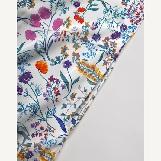 V-Neck Fiery Meadow Jumpsuit with Pockets for Women