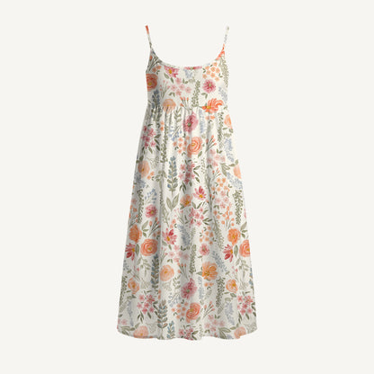 The Wild Flowers Print Spaghetti Strap Mini Dress