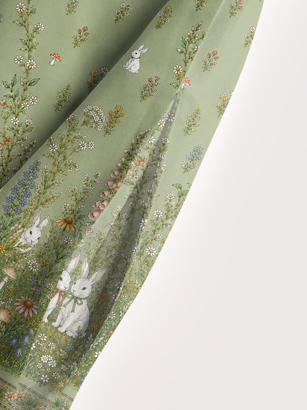 Bunny Meadow Garden Print Wide Straps Maxi Dress With Pockets