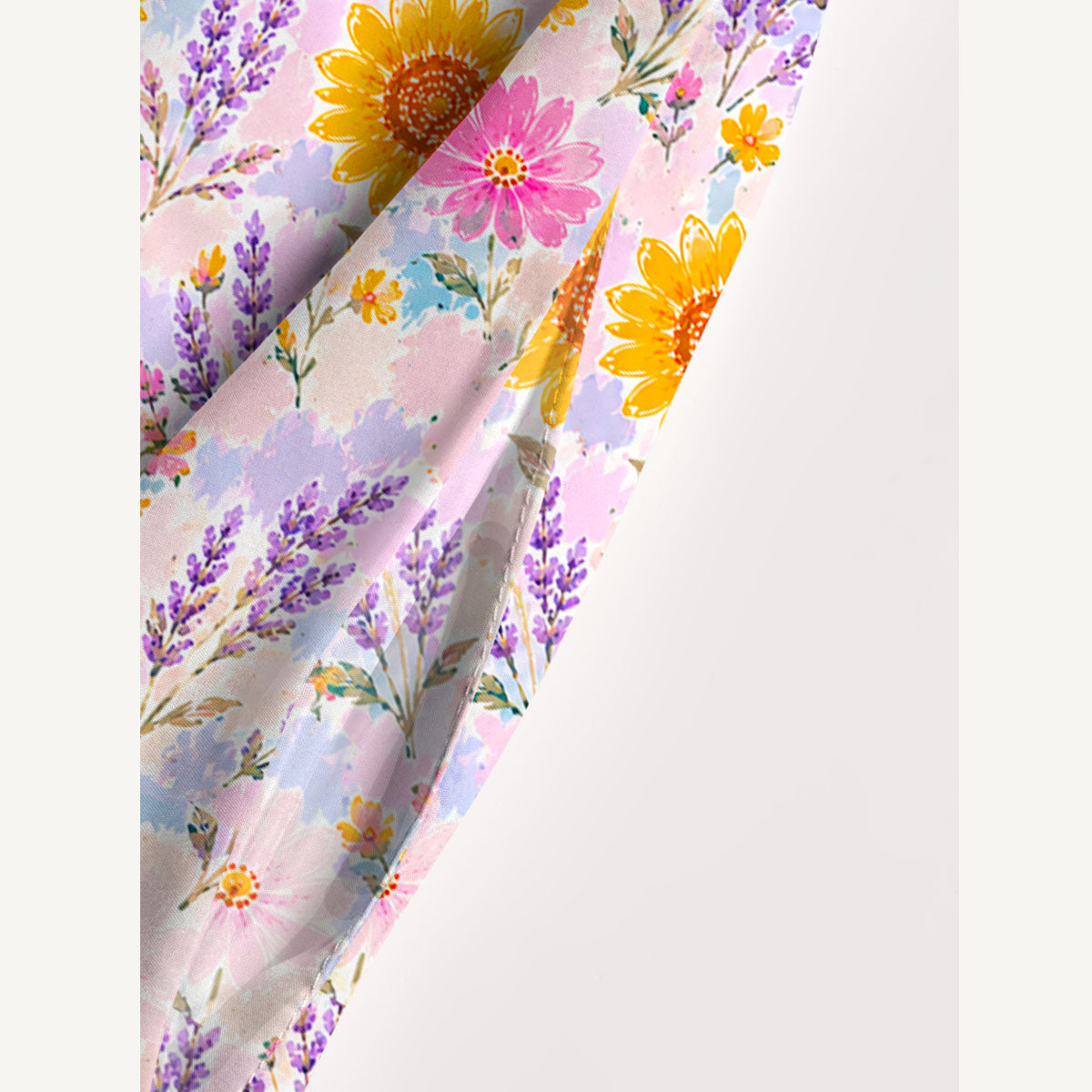Strawberry Floral Print Wide Straps Maxi Dress With Pockets
