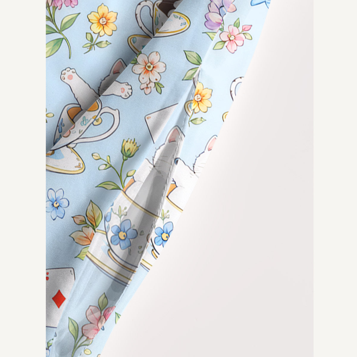 Alice Teacup Kitty Garden Print Wide Straps Maxi Dress With Pockets