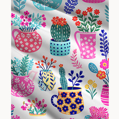 Cactus and Flowers Print Convertible Maxi Skirt & Strapless Dress