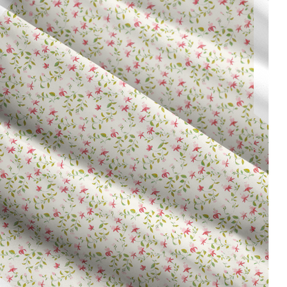 Square Neck Ruby Vine Print Wide Straps Maxi Dress With Pockets