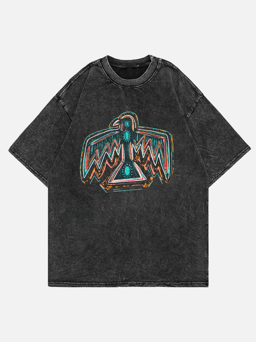 Turquoise Thunderbird Washed Tee