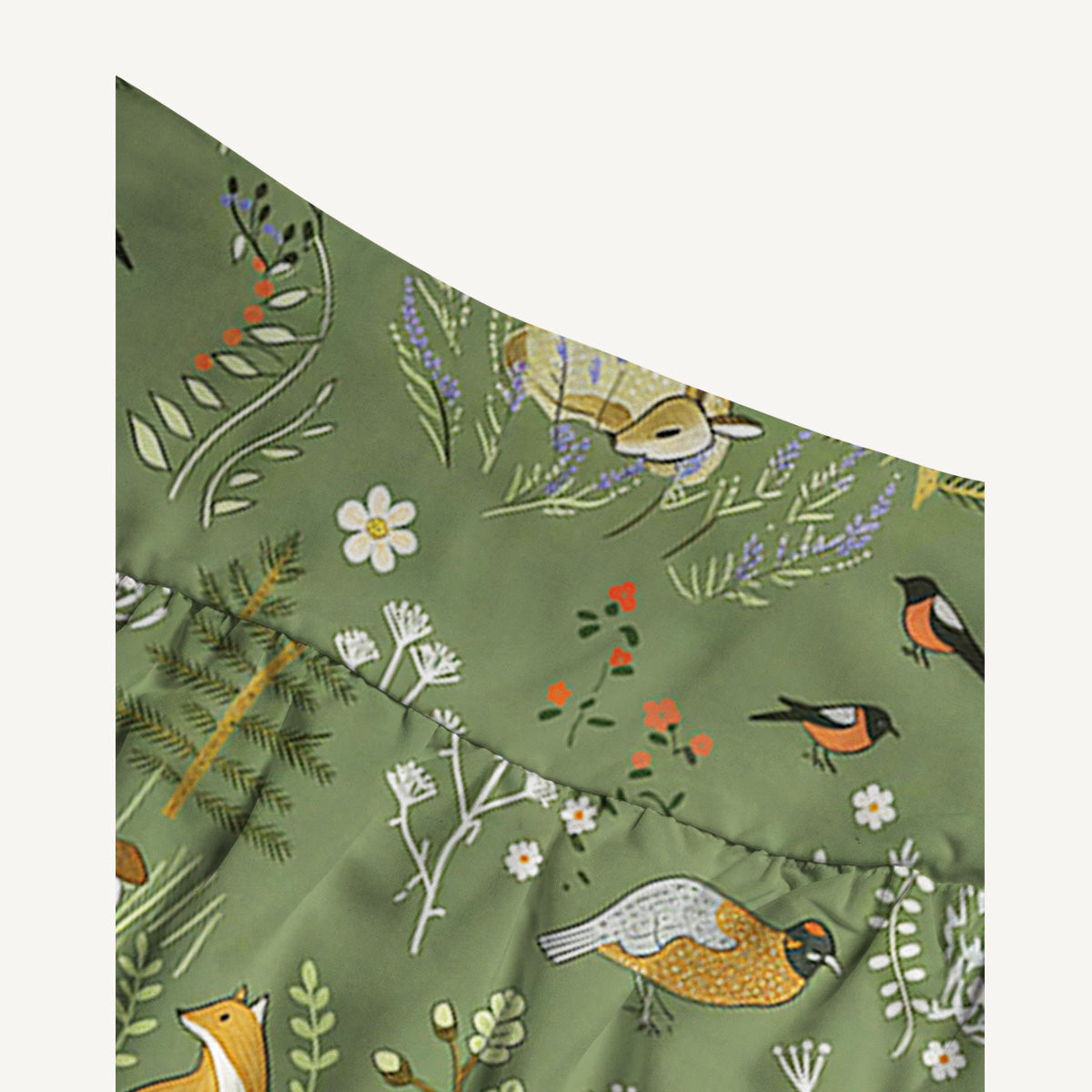 Whimsical Woodland Animals Print Convertible Maxi Skirt & Strapless Dress