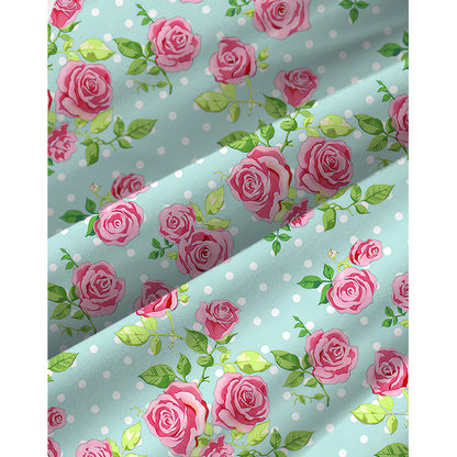 Rose Mint Polka Dot Print Spaghetti Strap Mini Dress