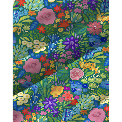 Floral Rainbows Print Spaghetti Strap Mini Dress