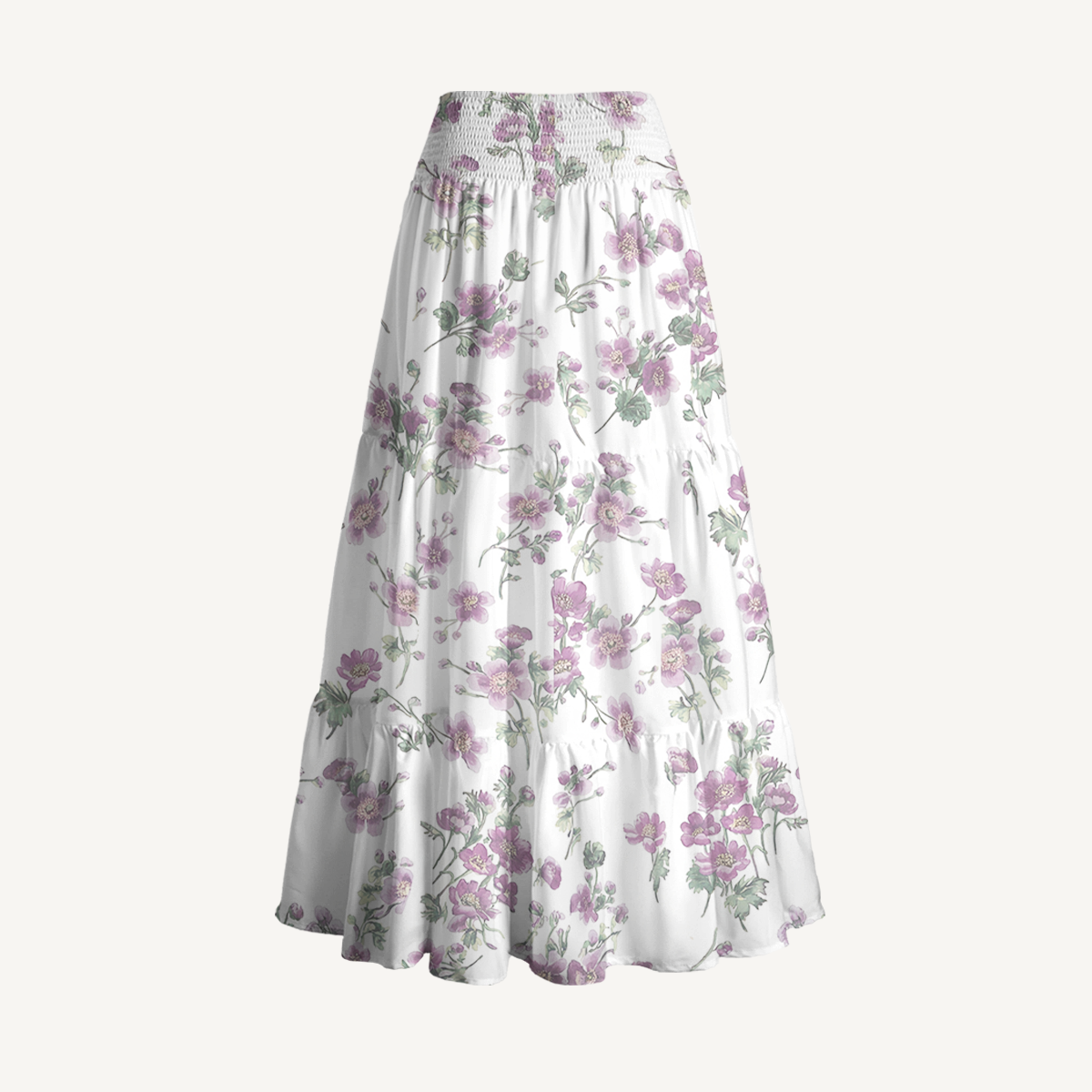 Lavender Field Whisper Print Convertible Maxi Skirt & Strapless Dress