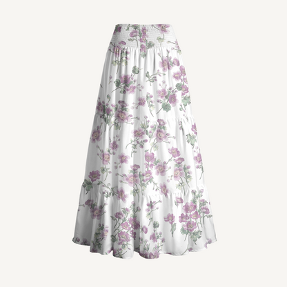 Lavender Field Whisper Print Convertible Maxi Skirt & Strapless Dress