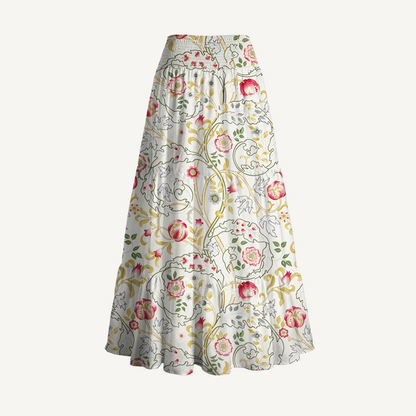 Peony Vine Garden Print Convertible Maxi Skirt & Strapless Dress