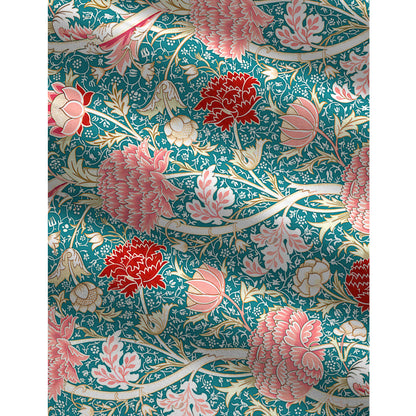 Vintage Peony Lotus Floral Print Boho Jumpsuit with Pockets for Women