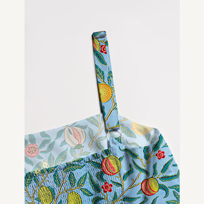 Lemon Pomegranate Garden Wide Straps Maxi Dress With Pockets
