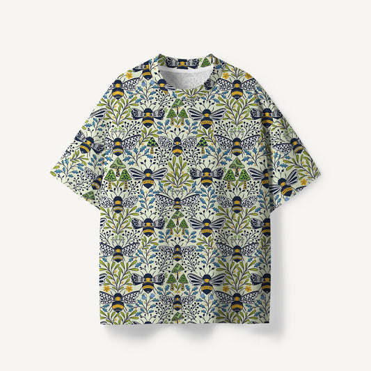 Botanical Bee Garden print Premium Eco Tee