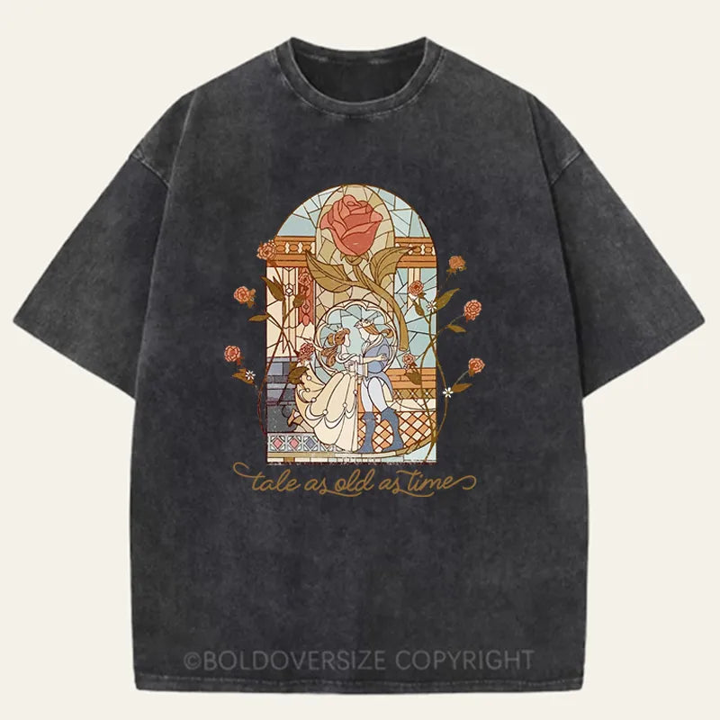 Vintage A Tale As Old As Time Washed T-Shirt