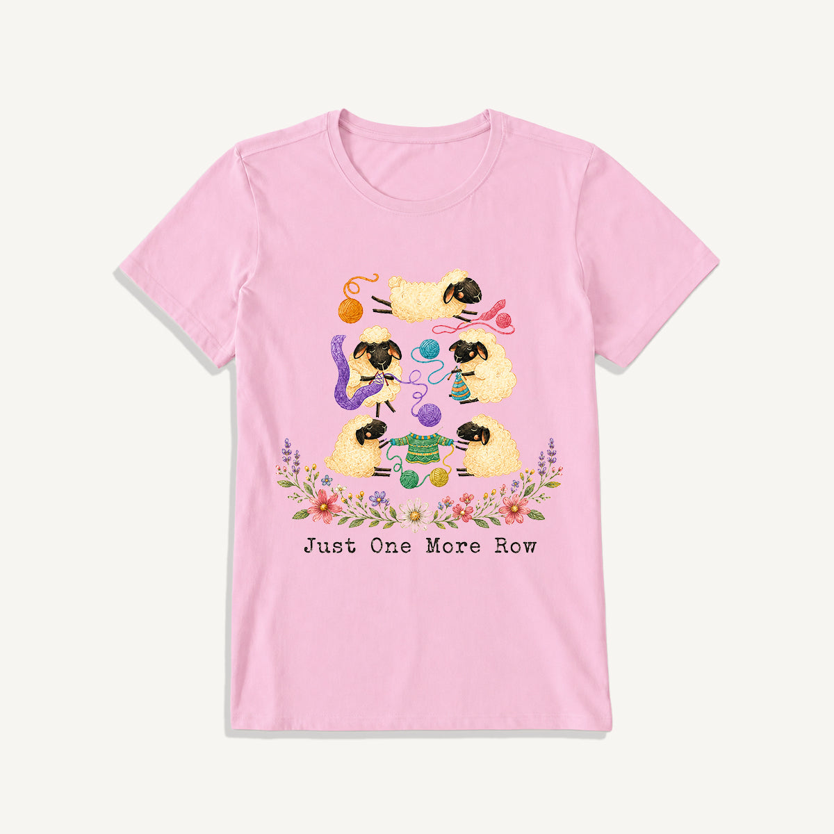 Woolly Meadow Craft Garden Print Crew Neck Cotton Tee