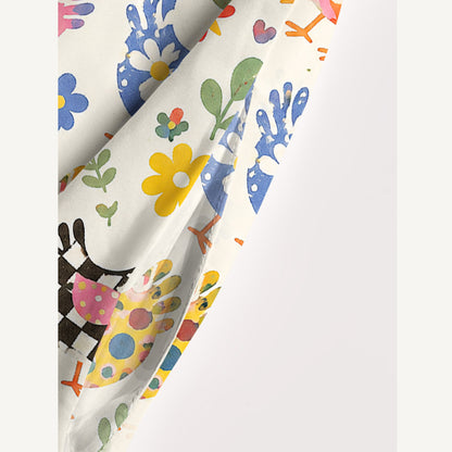 Funky Retro Chicken Print Wide Straps Maxi Dress With Pockets