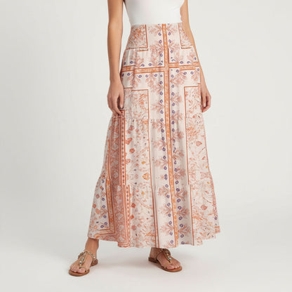 Dahlia Print Convertible Maxi Skirt & Strapless Dress