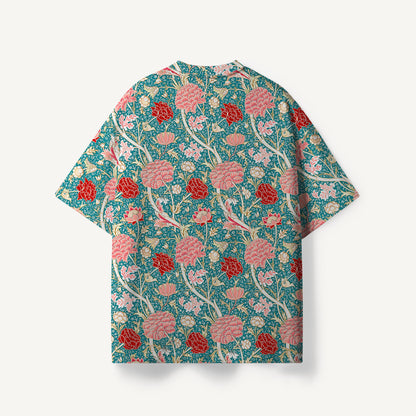 Vintage Peony Lotus Floral print Premium Eco Tee