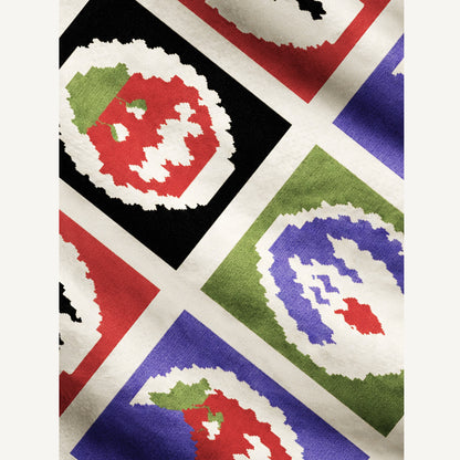 Pixel Halloween Party Patchwork Print Ugly Cardigan Sweaters