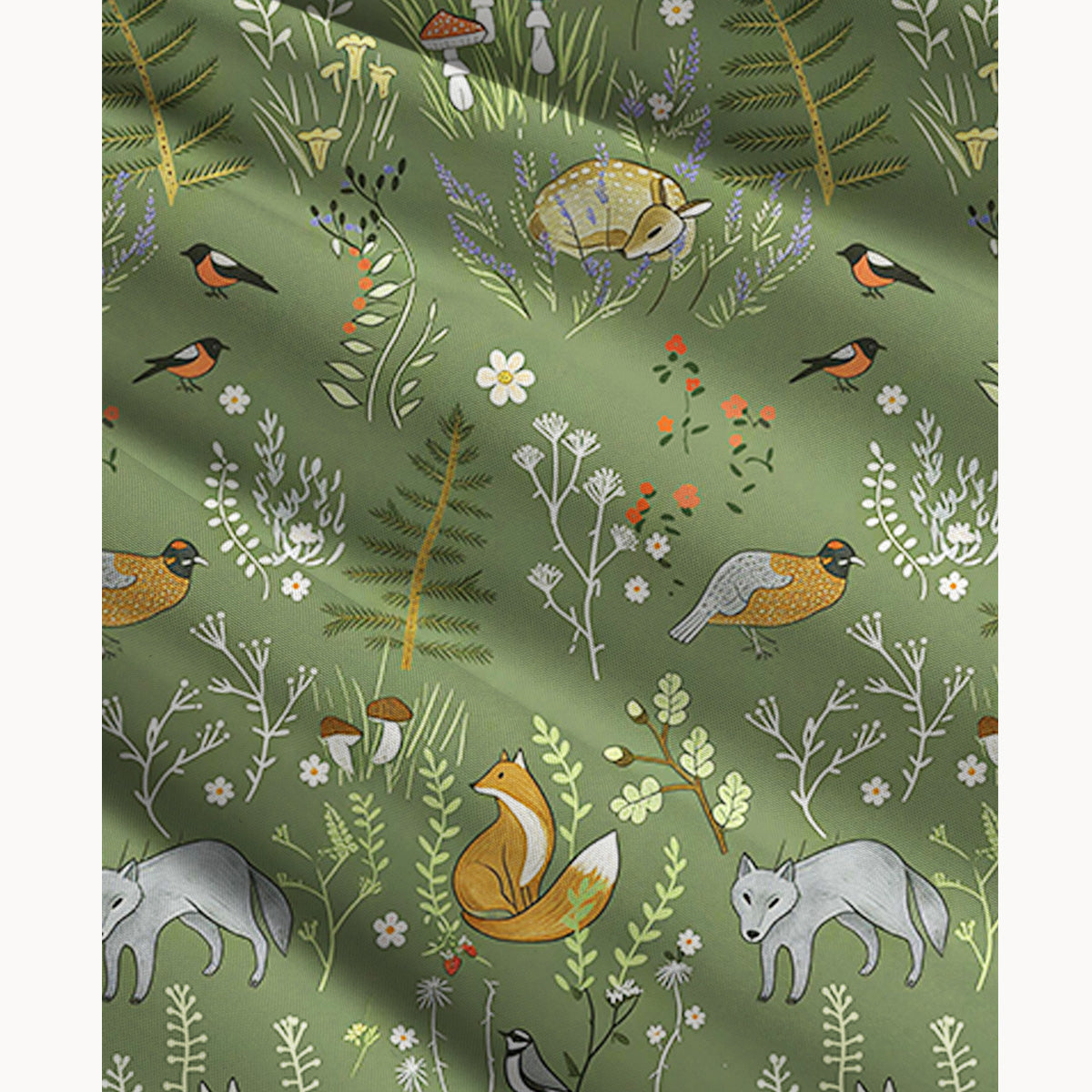Whimsical Woodland Animals Print Convertible Maxi Skirt & Strapless Dress