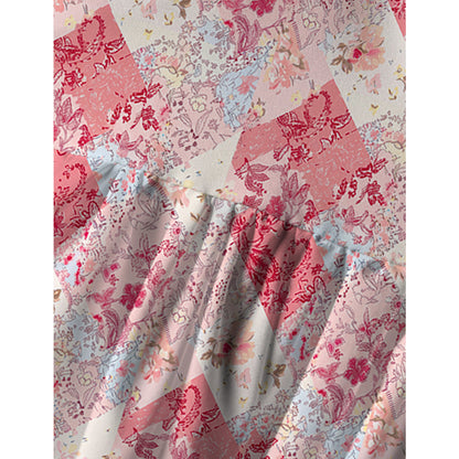 Shabby Chic Floral Patchwork Spaghetti Strap Mini Dress