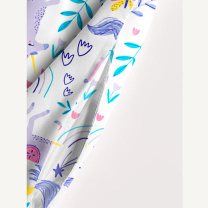 Unicorn Wonderland Print Wide Straps Maxi Dress With Pockets