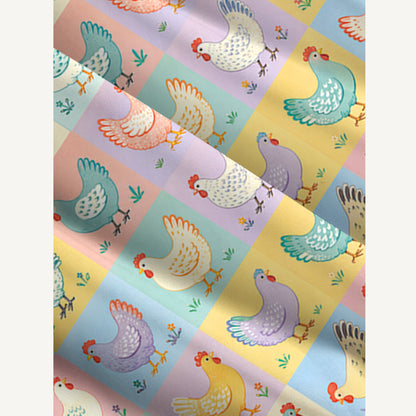 Pop Chicken Print Wide Straps Maxi Dress With Pockets
