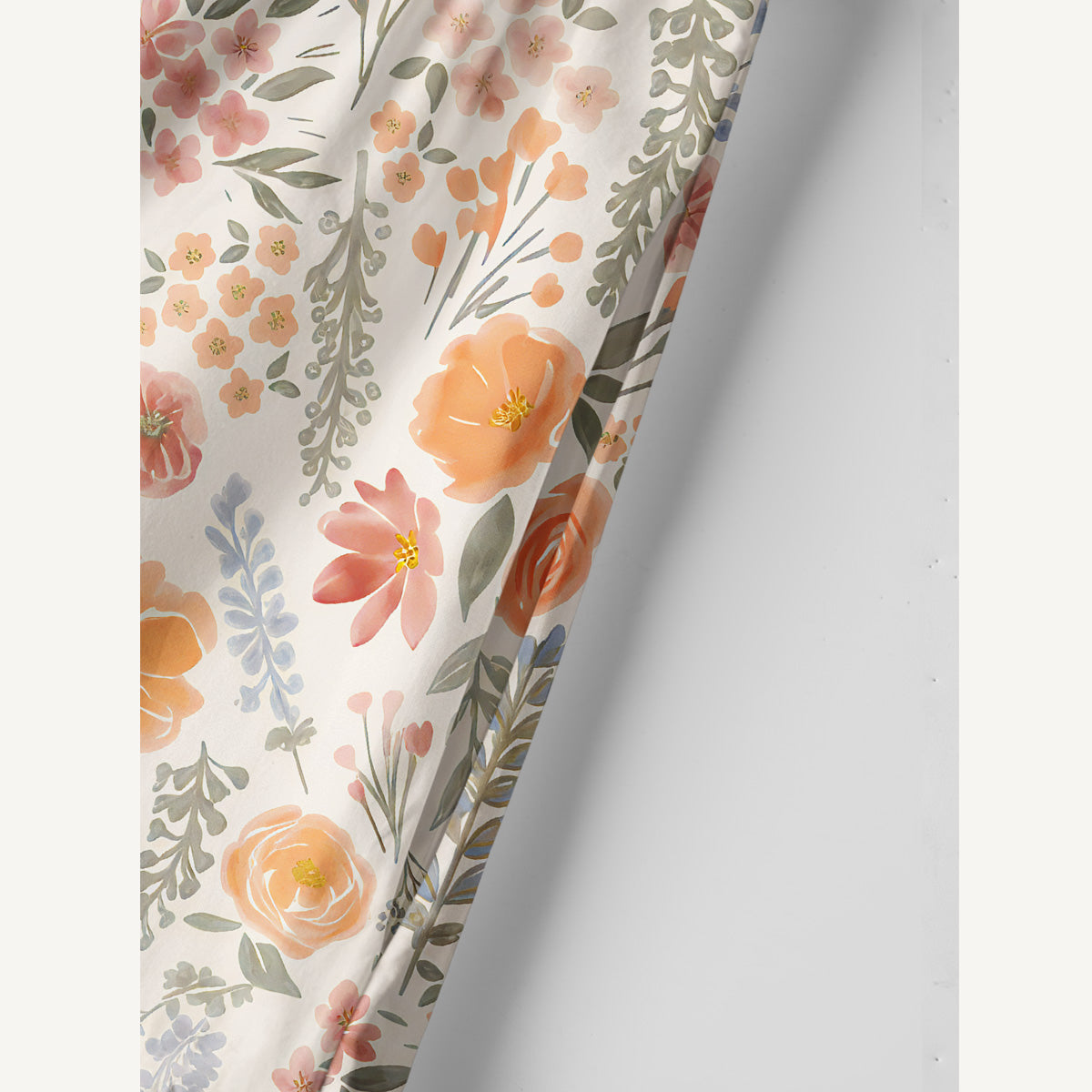 The Wild Flowers Print Cotton Wide Straps Maxi Dress With Pockets
