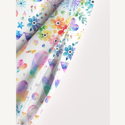 Rainbow Fireworks Garden Flag Print Wide Straps Maxi Dress With Pockets