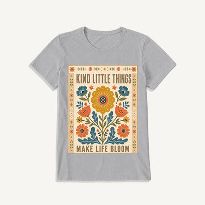 Kind Little Things Folk Bloom Print Crew Neck Cotton Tee