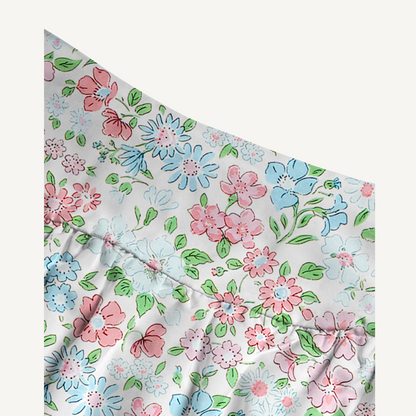Pastel Cottage Floral Print Convertible Maxi Skirt & Strapless Dress