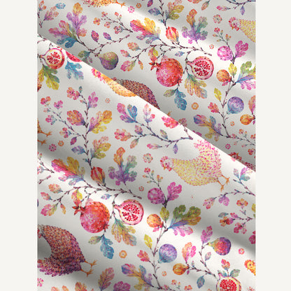 Pomegranate Hen Garden Print Wide Straps Maxi Dress With Pockets