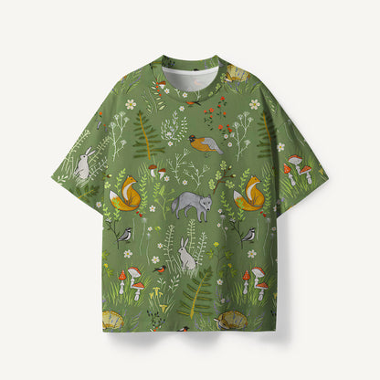 Whimsical Woodland Animals  print Premium Eco Tee