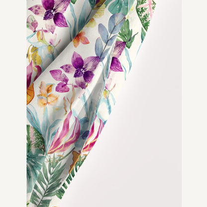 Afternoon Garden Floral Print Wide Straps Maxi Dress With Pockets