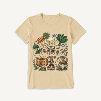 Little Plant Joys Print Crew Neck Cotton Tee