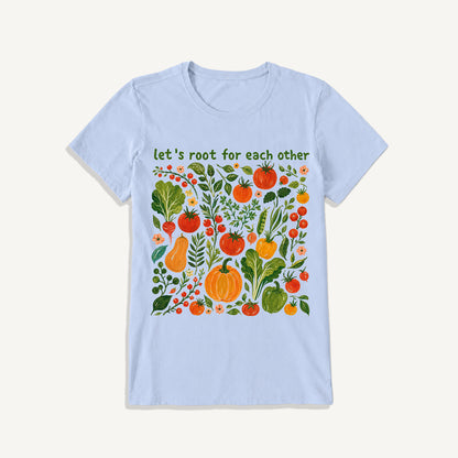 Root for Each Other Garden Print Crew Neck Cotton Tee