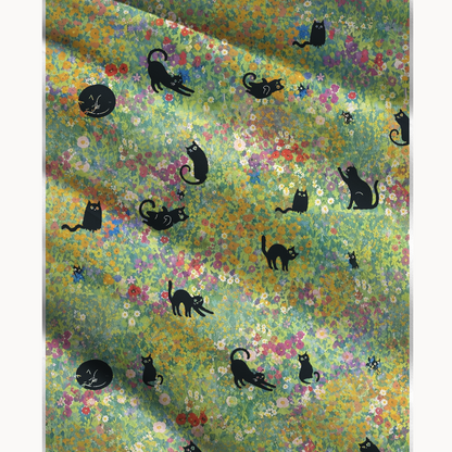 Wildflower Garden Black Cat Print Convertible Maxi Skirt & Strapless Dress