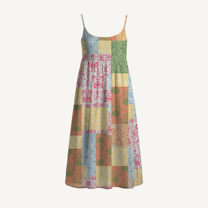 Morning Patch Spaghetti Strap Mini Dress