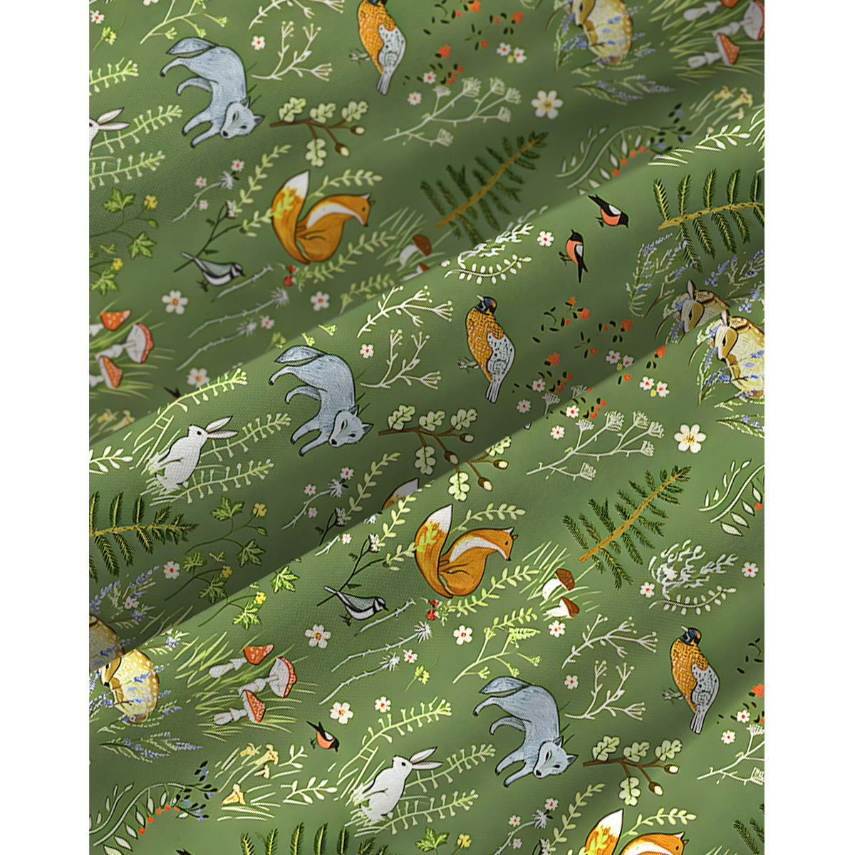 Whimsical Woodland Animals Spaghetti Strap Mini Dress