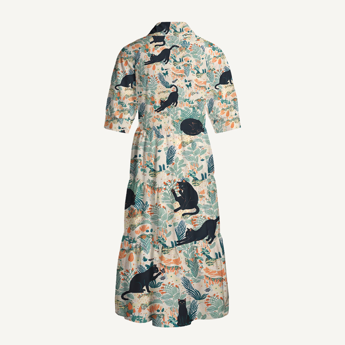 Into the Woods Midi Dress For Women With Pockets