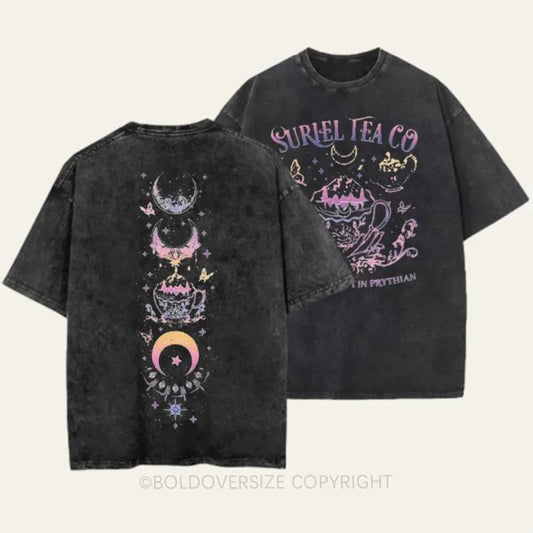 Vintage Suriel Tea Co 2 Side Patten Washed T-Shirt