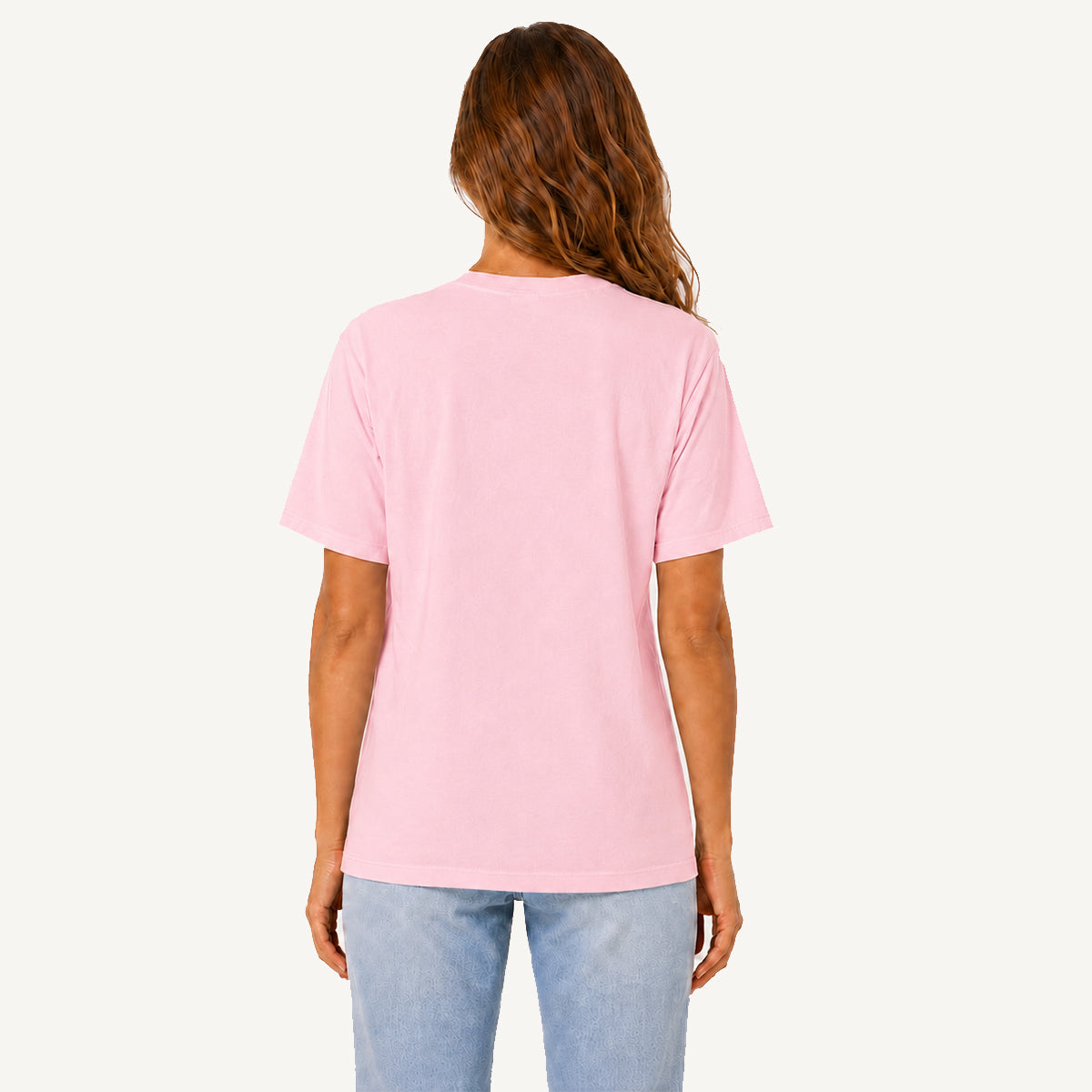 Gingham Cats Arch Frame Print Crew Neck Cotton Tee