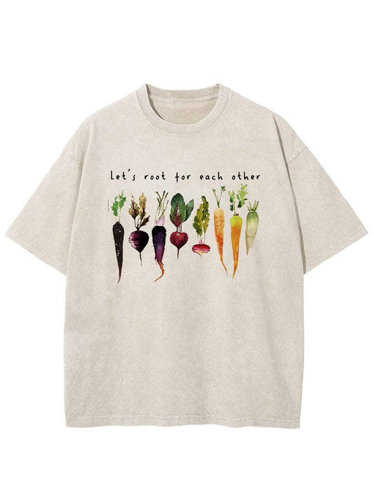 Vintage Let's Root For Each Other Washed T-Shirt